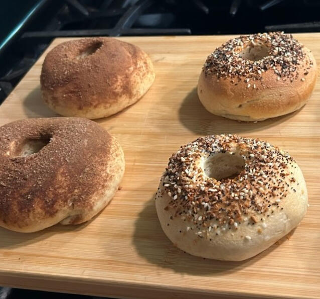 Cinnamon Sugar & Garlic Seed Bagels