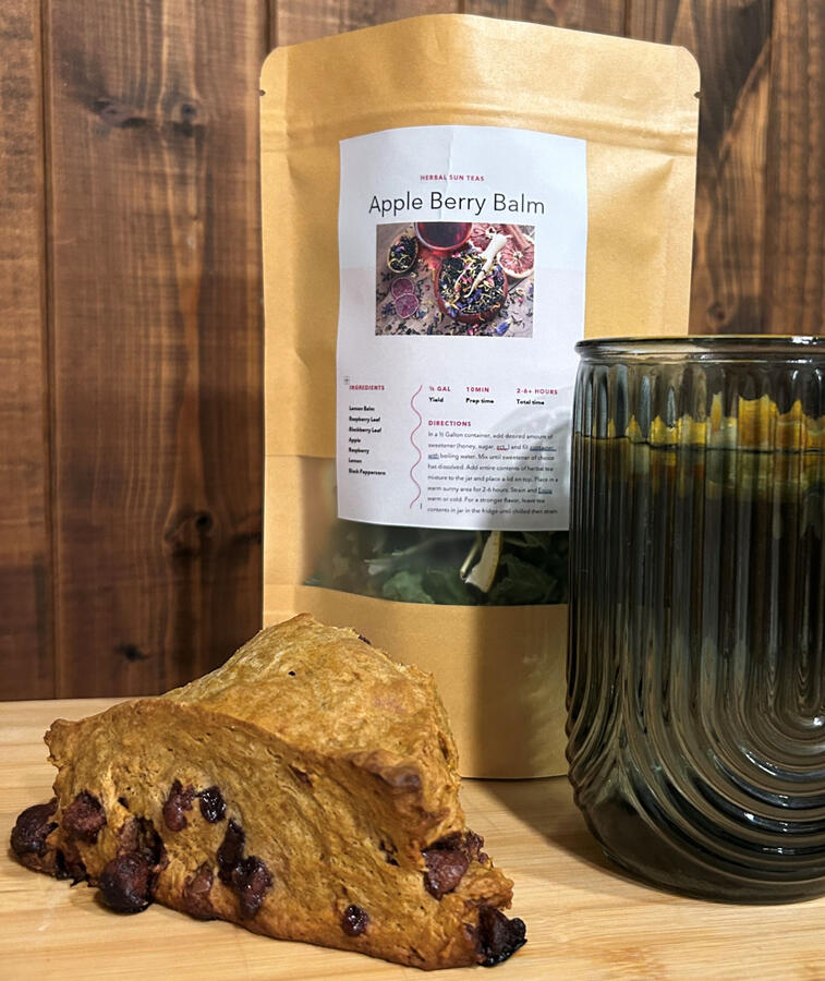 Apple Berry Balm Tea & Pumpkin Scones- Great Combo :)